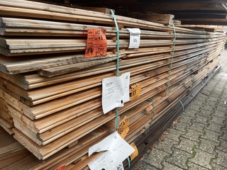 Ca. 113x Douglas wisselsponning, 18x190mm, lengte 500cm